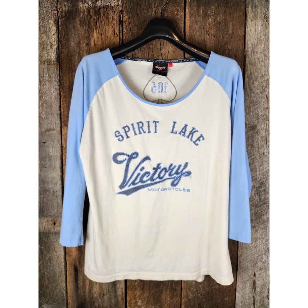 Victory Motorcycles Shirt Womens 3X Raglan Top